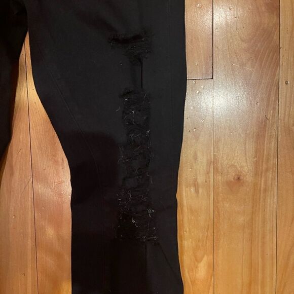 FRAME denim "Le Skinny De Jeanne" black ripped jeans size 25! - Picture 4 of 6